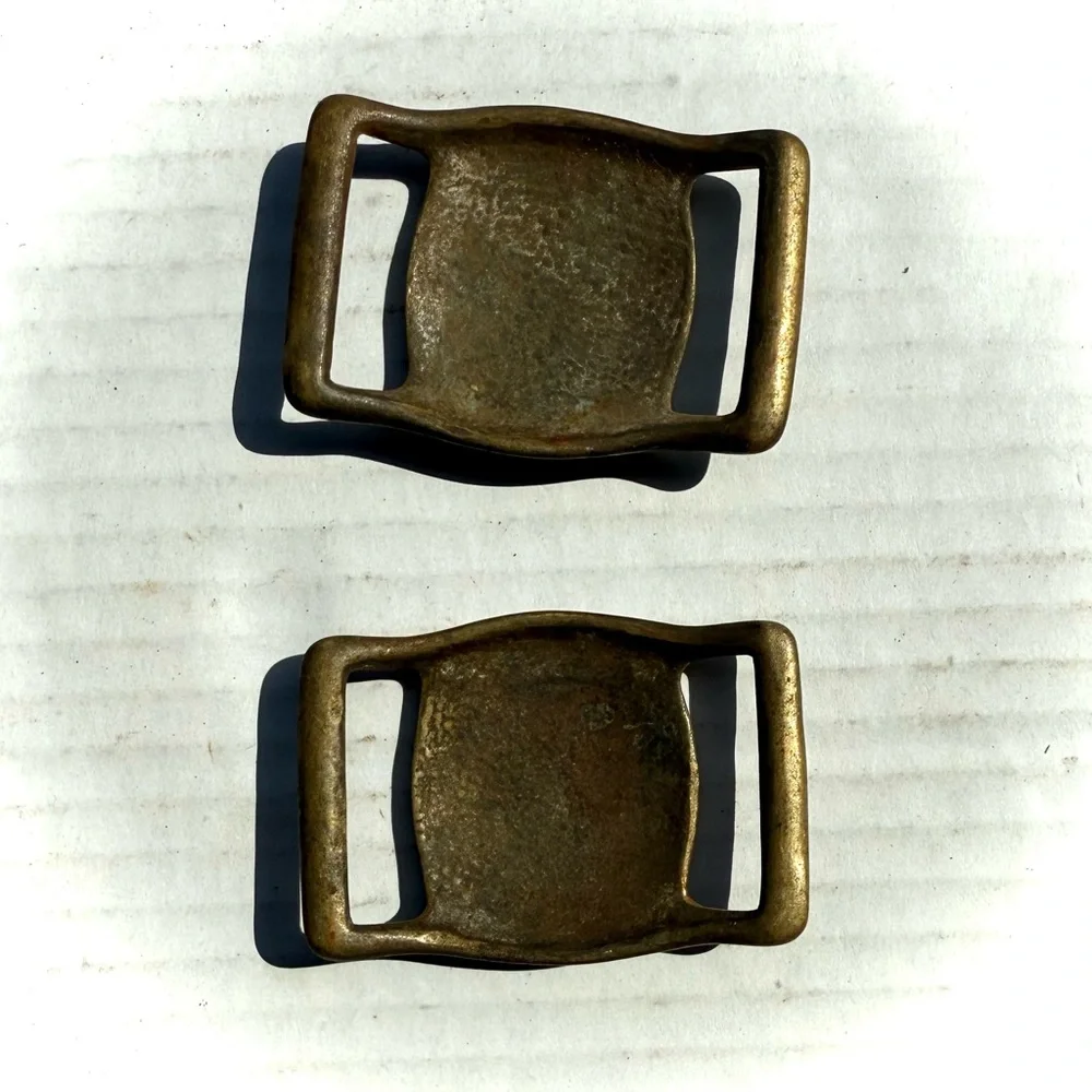 ANTIQUE EARLY BRASS CIVIL WAR ERA HEAVY BELT BUCKLE MILITARY ABOUT 3